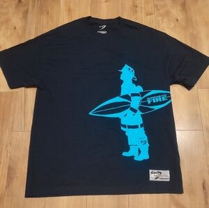 HF Hawaiian Fire T Shirt Firefighter Surfboard Men's XL 100% Cotton